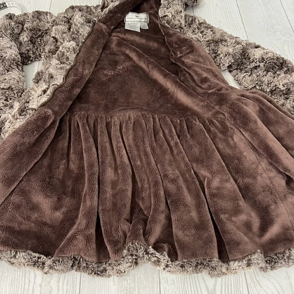 Widgeon Brown Triple Rosette Hooded Coat